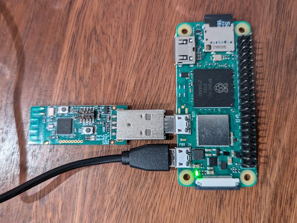 Pi Zero 2W connected to CC2531